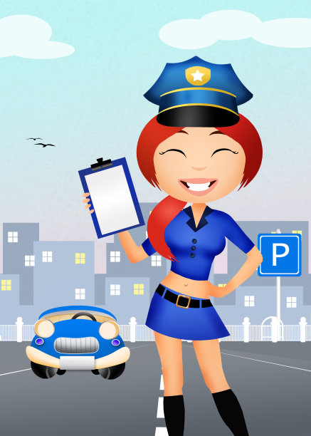 警察的女人素材图片