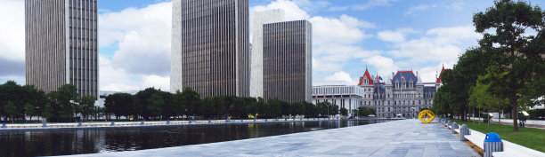 纽约州议会大厦和奥尔巴尼的帝国广场图片下载