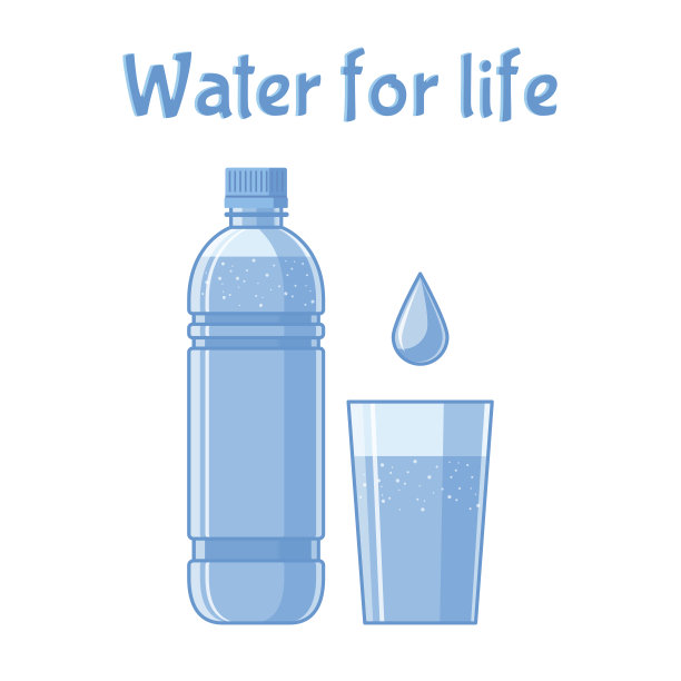 瓶装水天然和玻璃图片下载