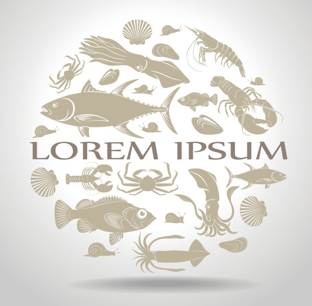 标志的海鲜图片下载