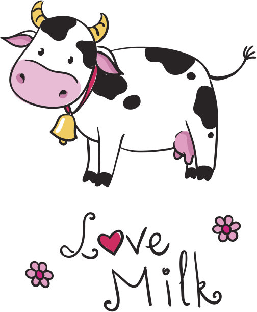 牛。我爱牛奶图片下载