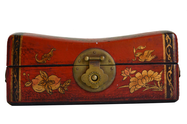 古董漂亮的木制首饰盒图片下载