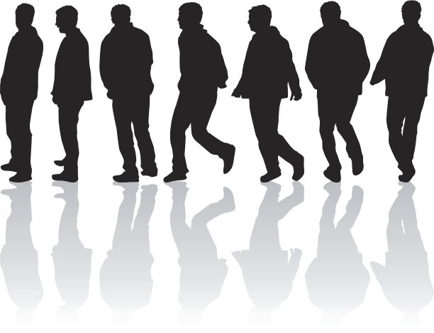 一个男人的剪影。图片下载