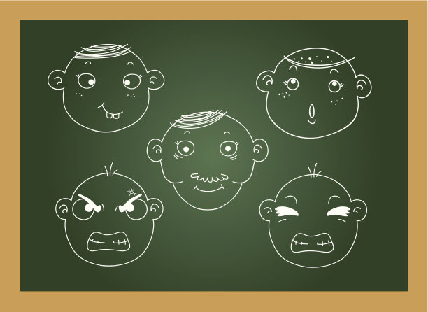 一个男孩不同的面部表情图片下载