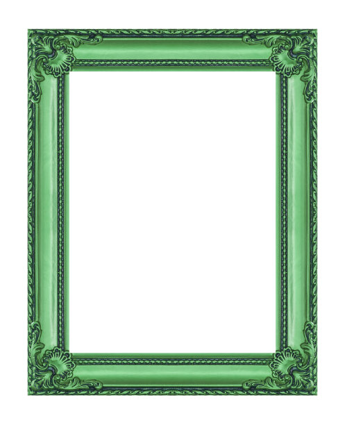 复古框架孤立在白色背景，与剪辑路径图片下载