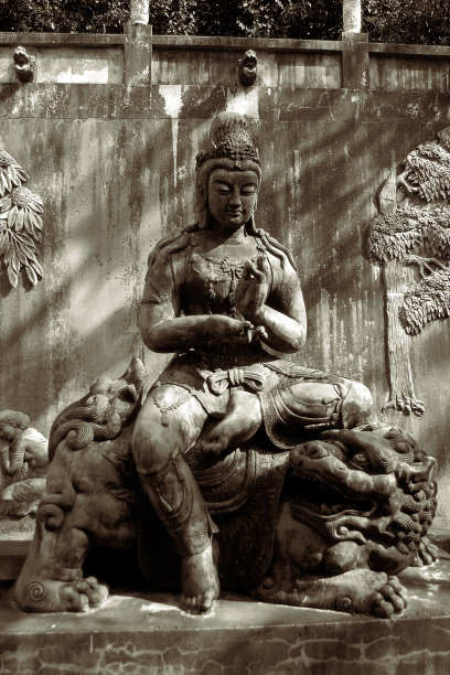 观音对狮子图片下载