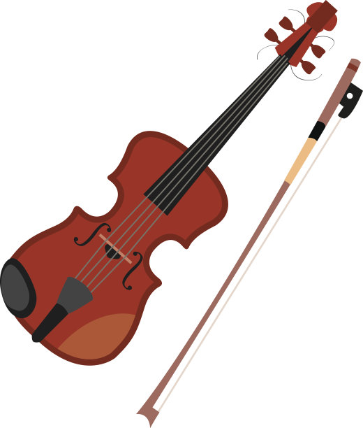 小提琴和弓。弓弦乐器。图片下载