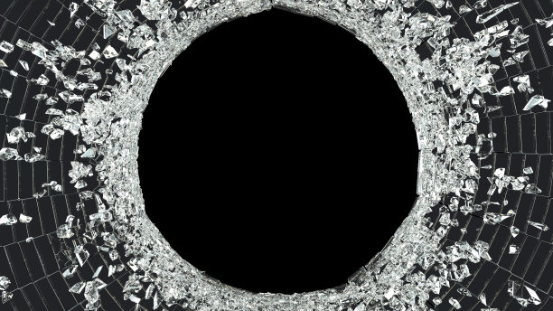 暴力:玻璃碎片覆盖黑色图片下载