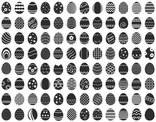 复活节彩蛋向量图片下载
