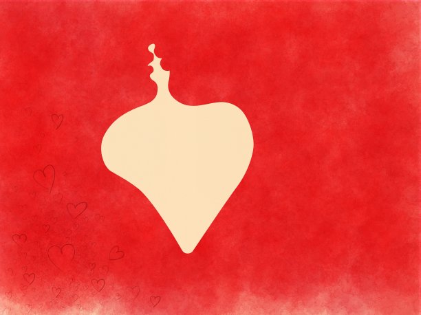 一对情侣亲吻塑造一个心的剪影图片下载