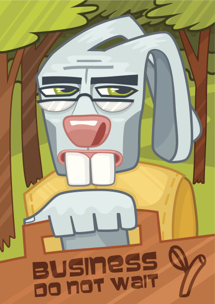 森林里的兔子商人图片下载