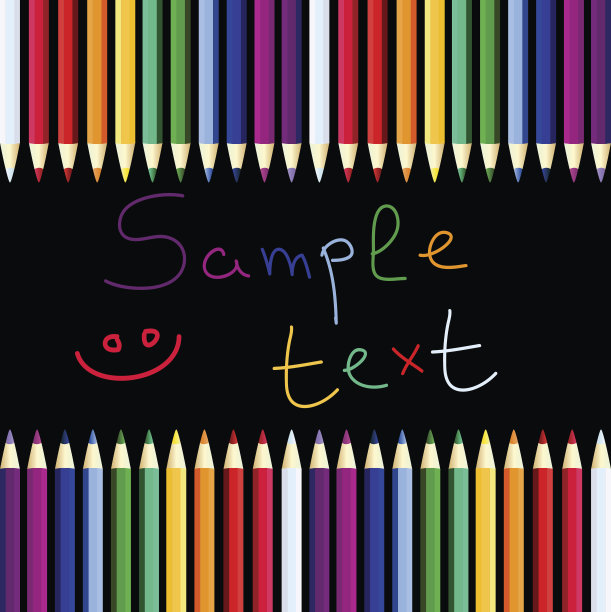 背景与彩色铅笔。图片下载