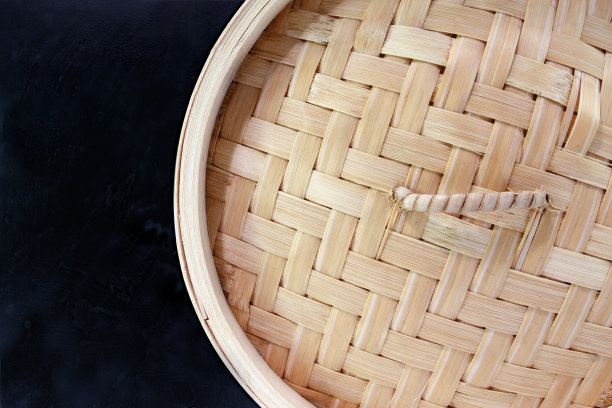 竹蒸笼俯视图图片下载