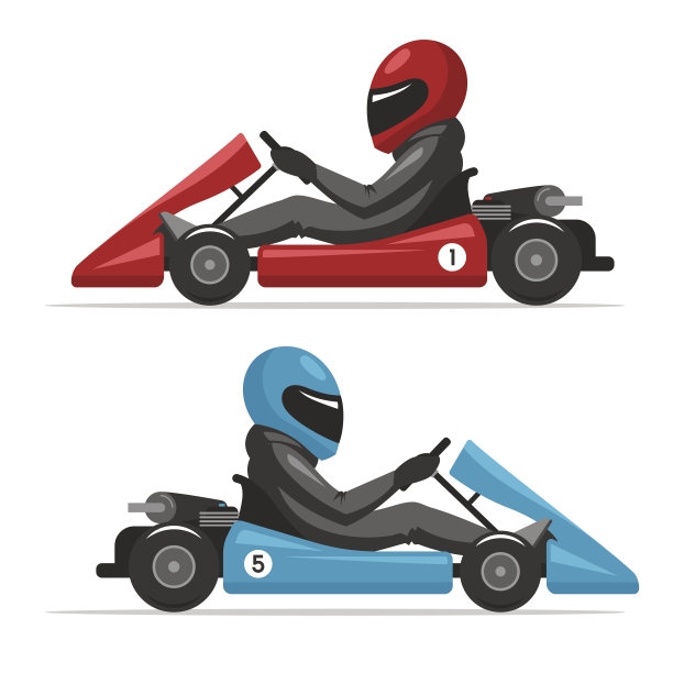 卡丁车运动。赛车手素材图片