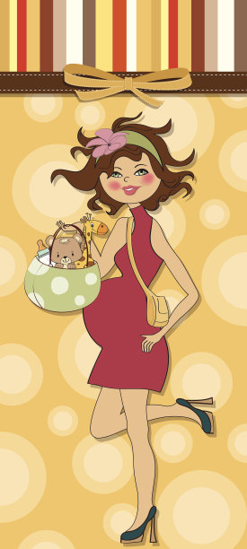 孕妇婴儿通告卡图片下载