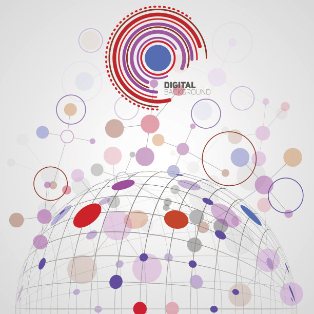 抽象的彩色背景。3 d球体图片下载