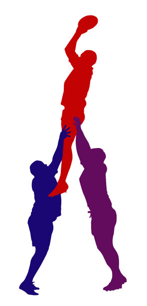 橄榄球线外跳投支持隔离图片下载