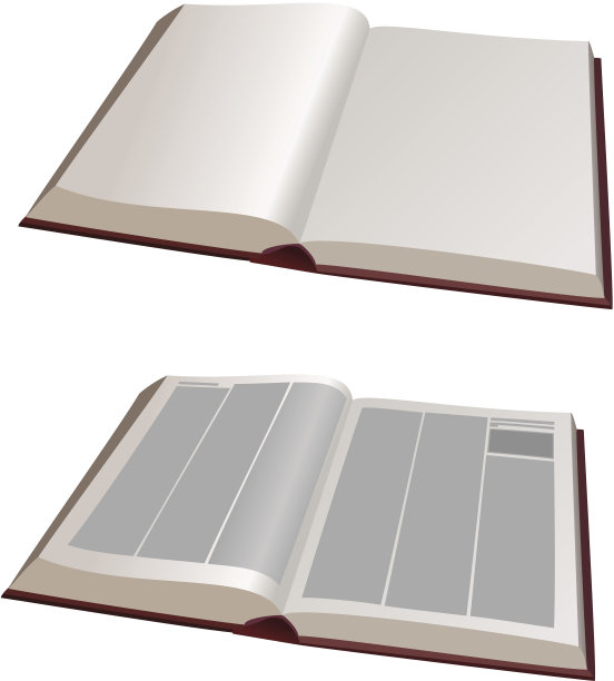 矢量插图-两大书打开图片下载