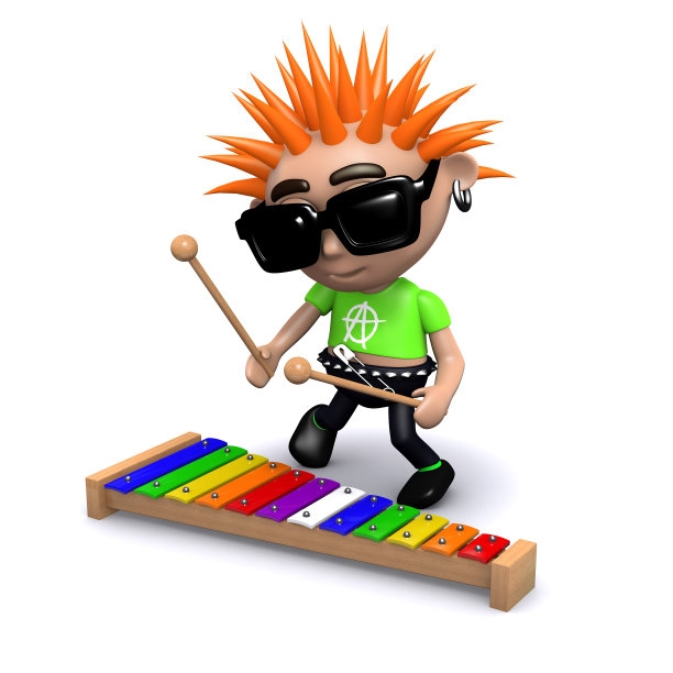 3d朋克演奏木琴图片下载