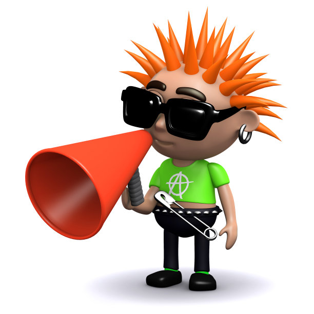 3d朋克使用扩音器图片下载