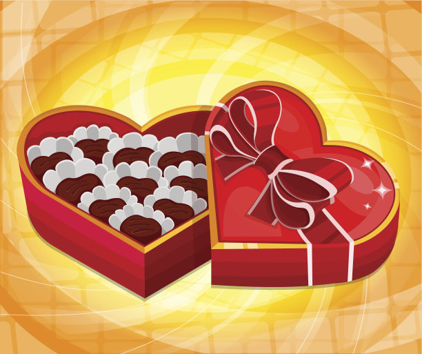 红心糖果盒图片下载