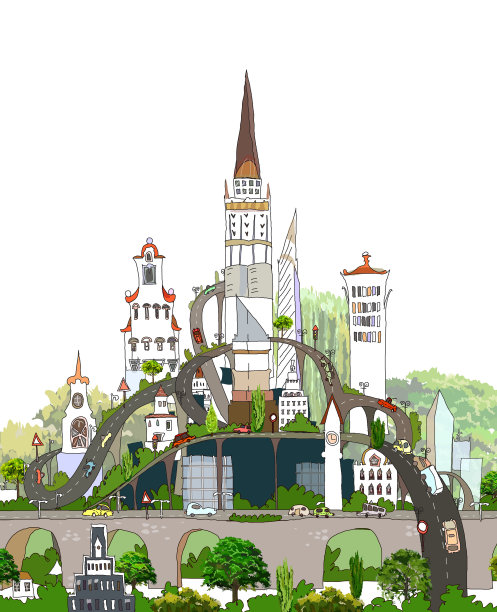 城市背景素材图片