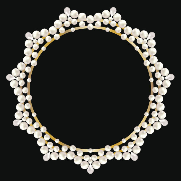 珍珠框架图片下载