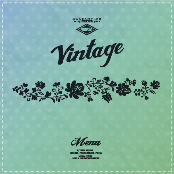 复古菜单设计图片下载