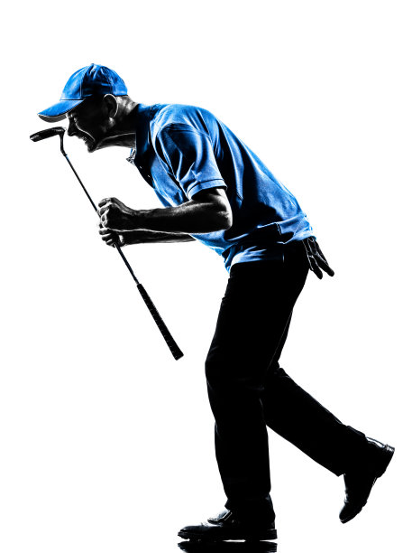 快乐的人高尔夫球手高尔夫剪影图片下载