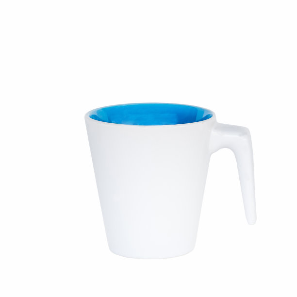 靠近杯咖啡在孤立的白色，clipping路径图片下载