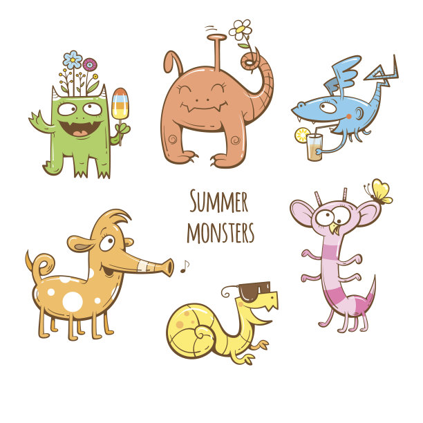 夏天的怪物。图片下载