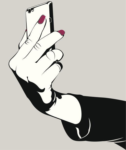 手持智能手机的女人图片下载