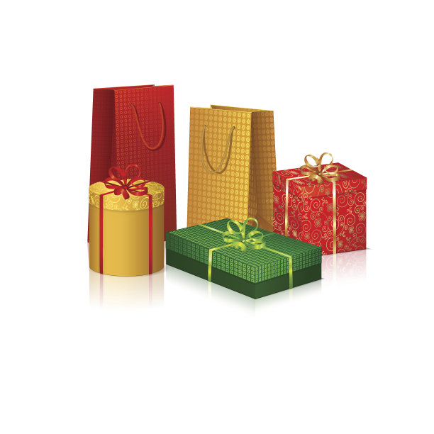 装有节日礼物的彩色盒子图片下载