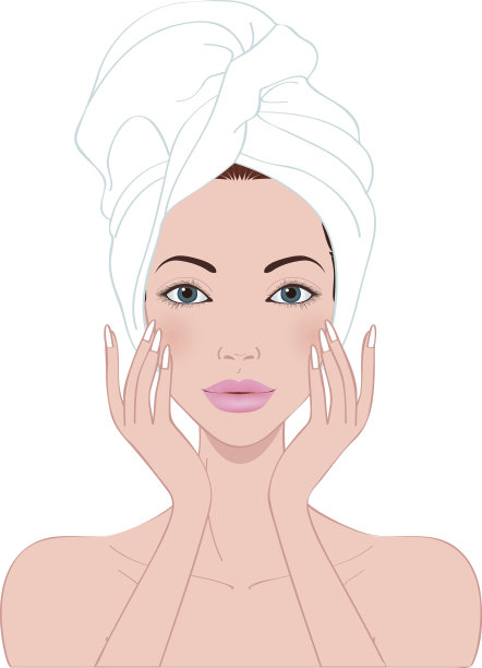 美丽女人的皮肤护理图片下载