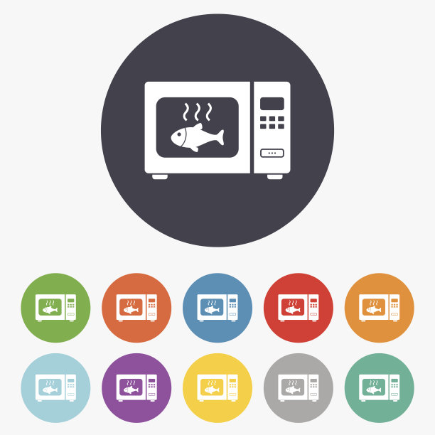 微波炉标志图标。厨房电炉图片下载