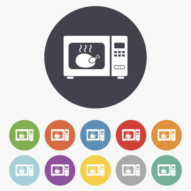 微波炉标志图标。厨房电炉图片下载