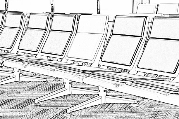 机场椅子的草图图片下载