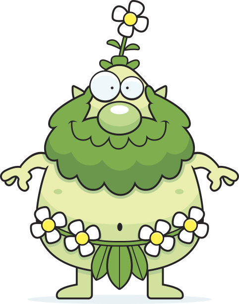 快乐的卡通森林精灵图片下载