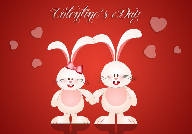 两只相爱的兔子图片下载