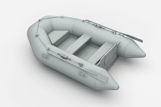 3D CGI有线橡皮艇供应船图片下载