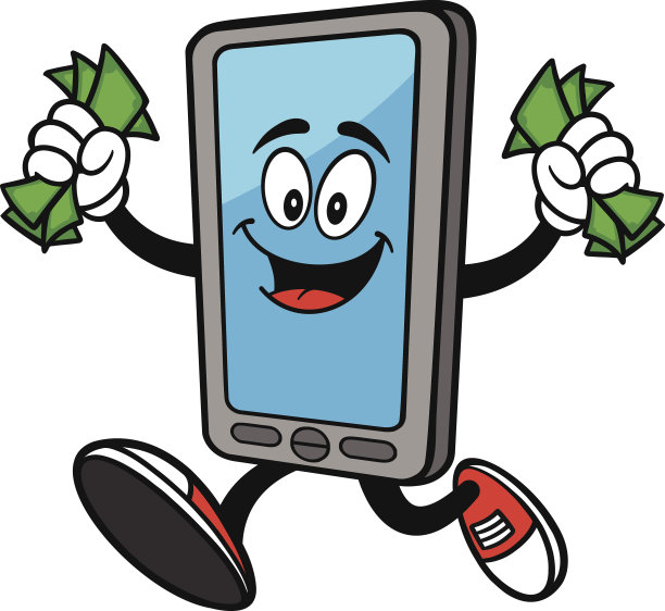 智能手机和钱图片下载