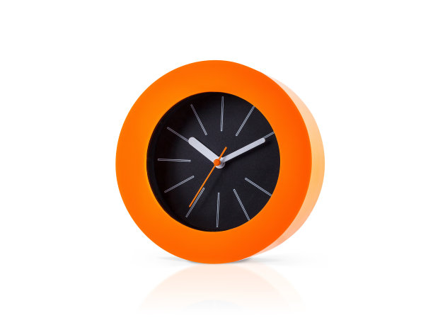 现代橙色时钟图片下载