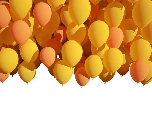 橙色的气球图片下载