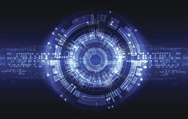 蓝色抽象技术背景。图片下载