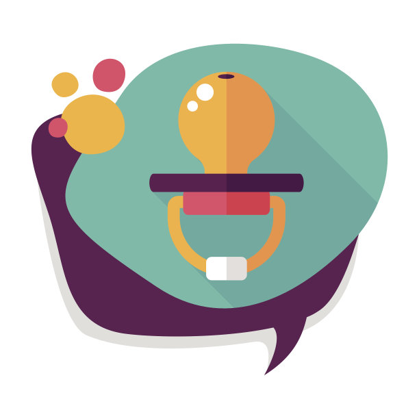 婴儿的假人平面图标与长影子，EPS 10图片下载