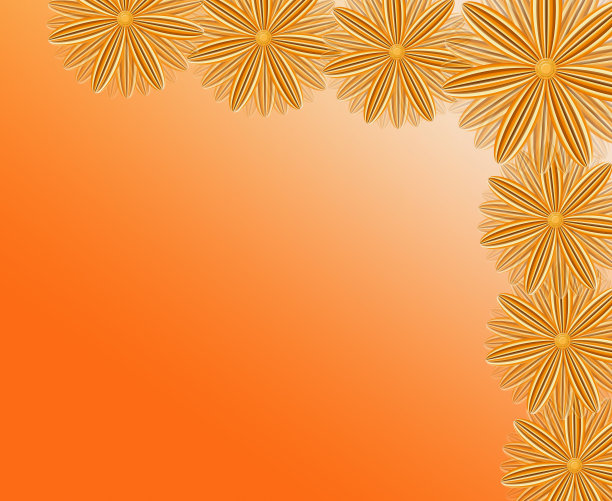 红色背景上的棕色花朵图案图片下载