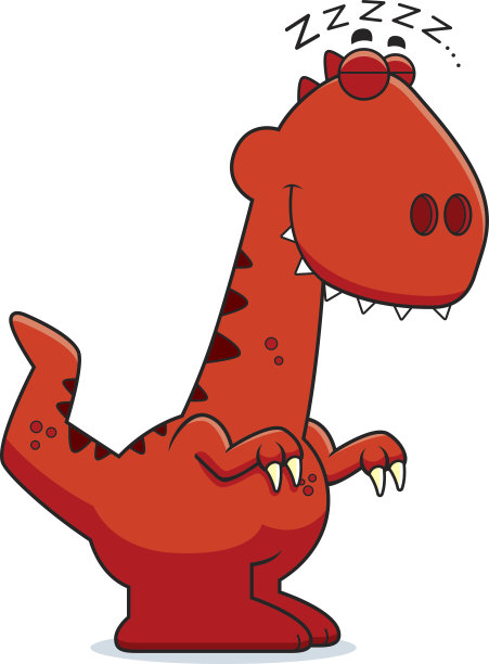睡觉卡通迅猛龙图片下载