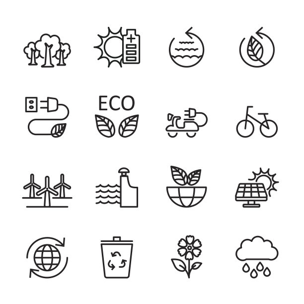 生态图标合集7，矢量图图片下载