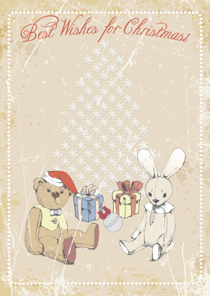 圣诞图片在垃圾背景与文字空间。矢量图图片下载