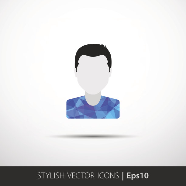 社交网络私人用户头像象形图图片下载